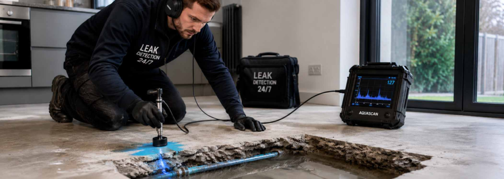 Leak Detection Under Concrete Floor